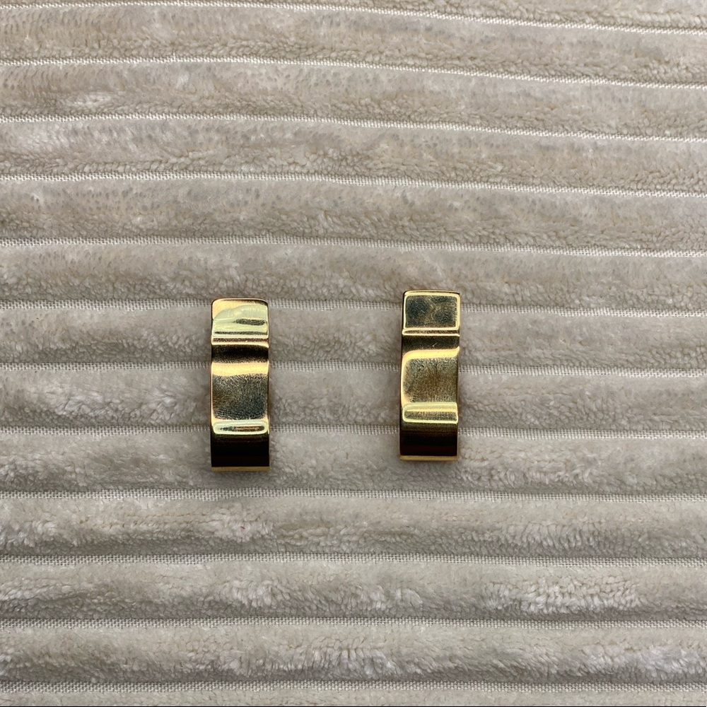 Gold Loop Stud Earrings
